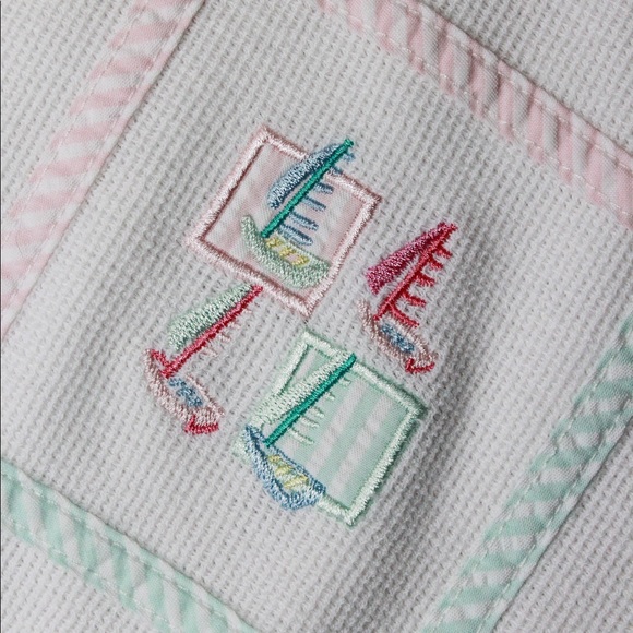 VTG 90s Waffle-Knit Embroidered Graphic Polo Shirt - Picture 9 of 11